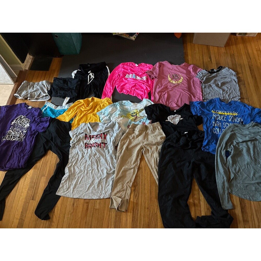 15+ Piece Wholesale Lot Bundle Set Asst Girls Clothing Sizes XS, S, YL, 13-14